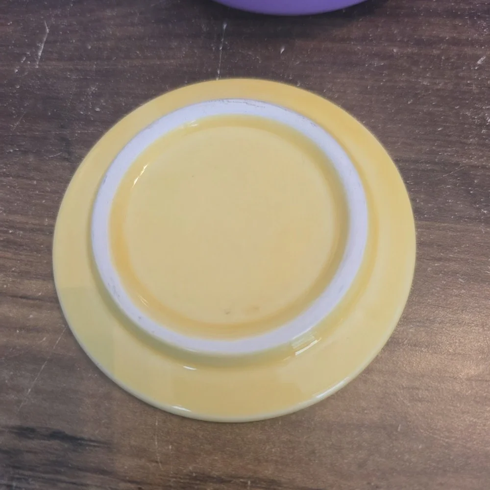 It's An Add To Cart Kind Of Day Mug & Saucer Purple & Yellow Smiley‎ Face